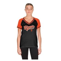 Women's New Era  Black San Francisco Giants Gameday V-Neck T-Shirt