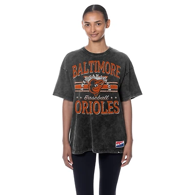 Women's New Era  Black Baltimore Orioles Oversized Boyfriend T-Shirt