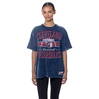 Women's New Era  Navy Cleveland Guardians Oversized Boyfriend T-Shirt