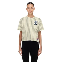 Women's New Era  Cream Detroit Tigers Throwback Boxy T-Shirt