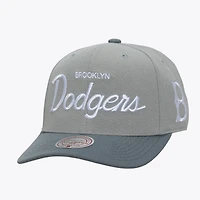 Men's Mitchell & Ness  Gray Brooklyn Dodgers Cooperstown Thunderstorm Head Coach Pro-Crown Adjustable Hat