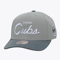 Men's Mitchell & Ness  Gray Chicago Cubs Thunderstorm Head Coach Pro-Crown Adjustable Hat