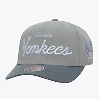 Men's Mitchell & Ness  Gray New York Yankees Thunderstorm Head Coach Pro-Crown Adjustable Hat