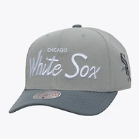Men's Mitchell & Ness  Gray Chicago White Sox Thunderstorm Head Coach Pro-Crown Adjustable Hat