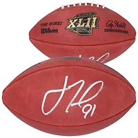 Justin Tuck New York Giants Autographed Wilson Super Bowl XLII Football