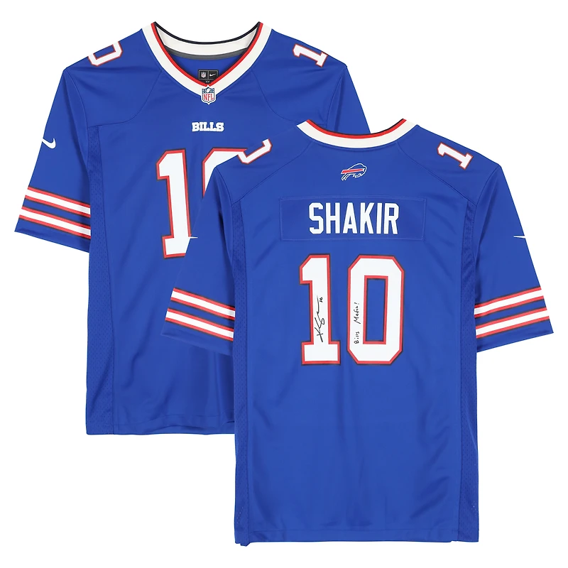 Khalil Shakir Buffalo Bills Autographed Royal Nike Game Jersey with "Bills Mafia" Inscription