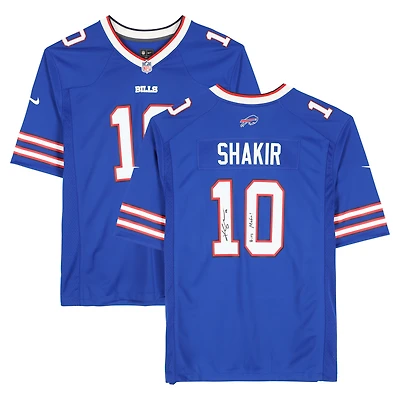 Khalil Shakir Buffalo Bills Autographed Royal Nike Game Jersey with "Bills Mafia" Inscription