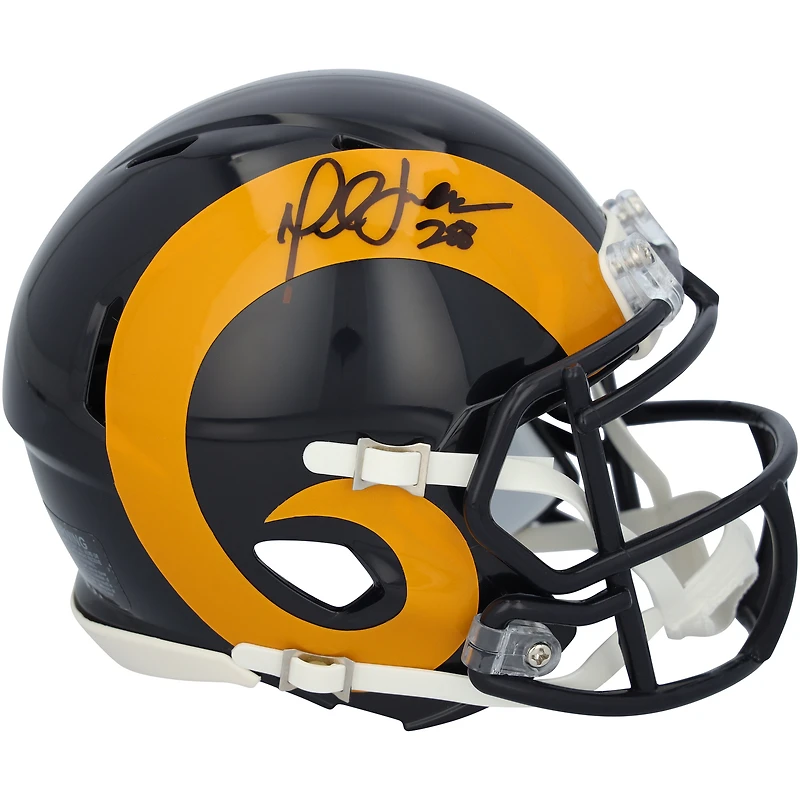 Marshall Faulk St. Louis Rams Autographed Riddell 2000-16 Throwback Speed Mini Helmet