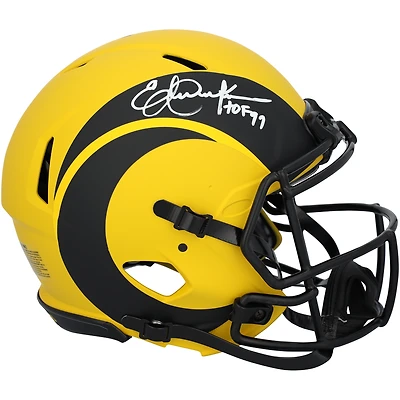 Eric Dickerson Los Angeles Rams Autographed Riddell Rave Speed Authentic Helmet with "HOF 99" Inscription