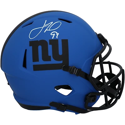 Justin Tuck New York Giants Autographed Riddell Rave Speed Replica Helmet