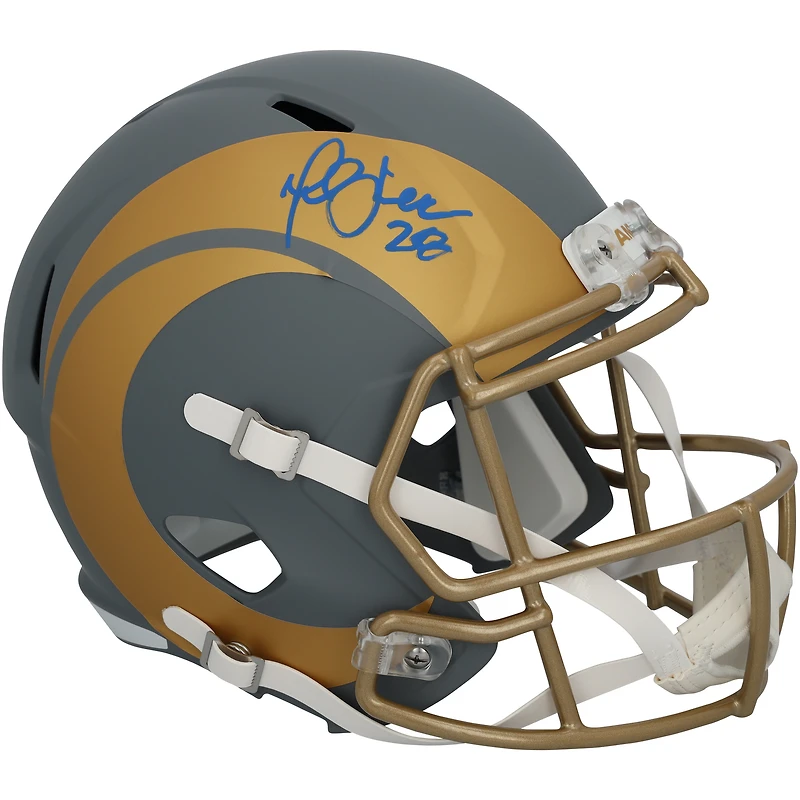 Marshall Faulk St. Louis Rams Autographed Riddell Speed Slate Replica Helmet