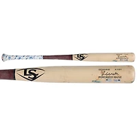 Luis García Jr. Washington Nationals Game-Used Tan/Red Louisville Slugger Broken Bat vs. Chicago Cubs on June 5, 2025