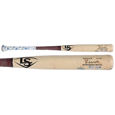 Luis García Jr. Washington Nationals Game-Used Tan/Red Louisville Slugger Broken Bat vs. Chicago Cubs on June 5, 2025