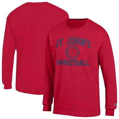 Men's Champion Red St. John's Storm Jersey Long Sleeve T-Shirt
