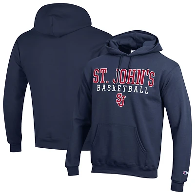 Men's Champion Navy St. John's Red Storm Eco Powerblend Pullover Hoodie