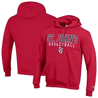 Men's Champion Red St. John's Storm Eco Powerblend Pullover Hoodie