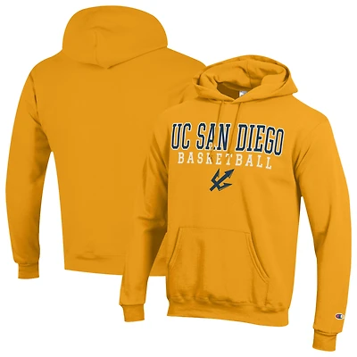 Men's Champion Gold UC San Diego Tritons Eco Powerblend Pullover Hoodie