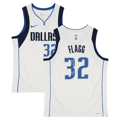 Cooper Flagg Dallas Mavericks Autographed Nike White Association Swingman Jersey with "2025 #1 Pick" Inscription