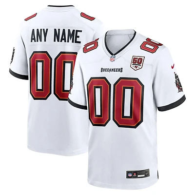 Men's Nike White Tampa Bay Buccaneers 50th Season Custom Game Jersey