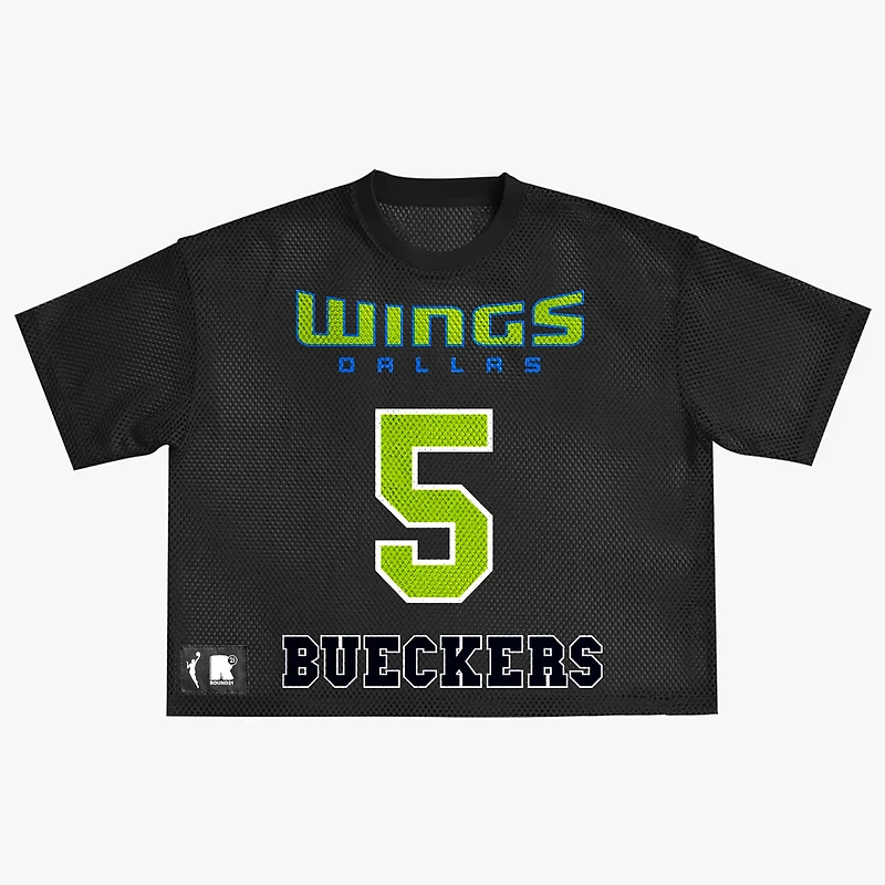 Unisex round21 Paige Bueckers Black Dallas Wings Oversized Sporty Mesh Top