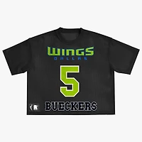 Unisex round21 Paige Bueckers Black Dallas Wings Oversized Sporty Mesh Top