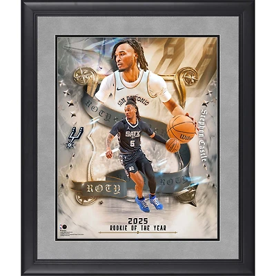 Stephon Castle San Antonio Spurs Framed 16" x 20" 2025 NBA Rookie of the Year Collage