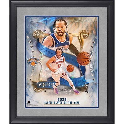 Jalen Brunson New York Knicks Framed 16" x 20" 2025 NBA Clutch Player of the Year Collage