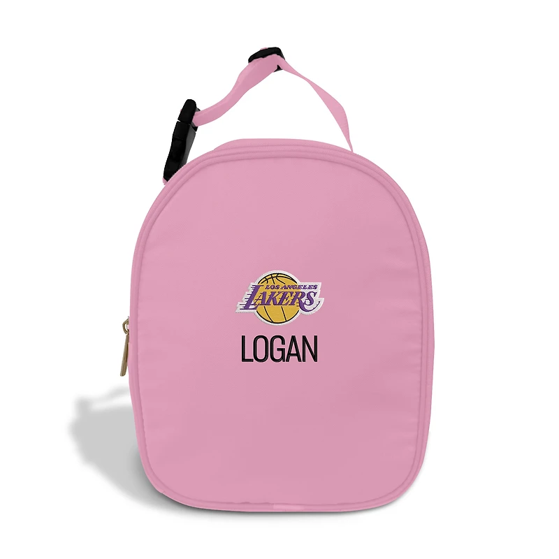 Youth Chad & Jake Pink Los Angeles Lakers Personalized Insulated Lunchbox