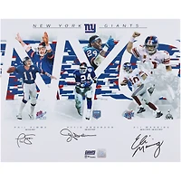 Eli Manning, Phil Simms & Ottis Anderson New York Giants Autographed 16" x 20" Super Bowl MVPs Collage Photograph