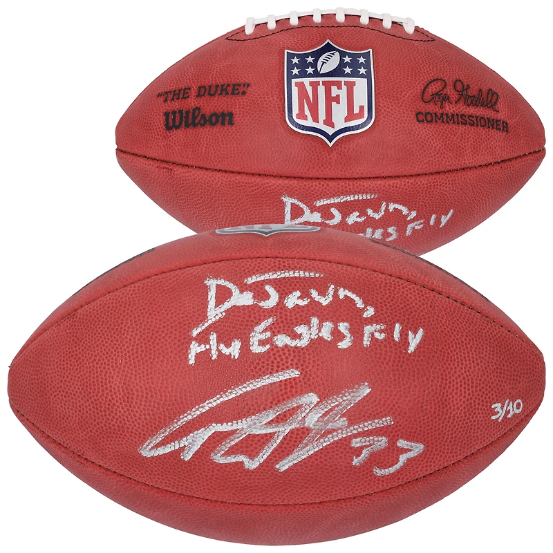 Cooper DeJean Philadelphia Eagles Autographed Wilson Duke Full Color Football with "DeJawn" & "Fly Eagles Fly" Inscriptions