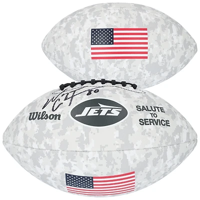 Wayne Chrebet New York Jets Autographed Wilson 2024 Salute To Service Football
