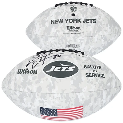 Wayne Chrebet New York Jets Autographed Wilson 2024 Salute To Service Football