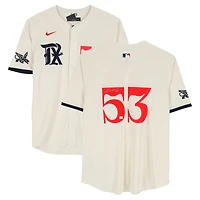 Adolis García Texas Rangers Autographed Cream Nike City Connect Replica Jersey