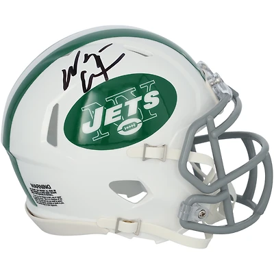 Wayne Chrebet New York Jets Autographed Riddell White Alternate Speed Mini Helmet