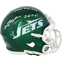 Mason Taylor New York Jets Autographed Riddell Speed Mini Helmet with "2025 Pick #42" & "J-E-T-S!" Inscriptions