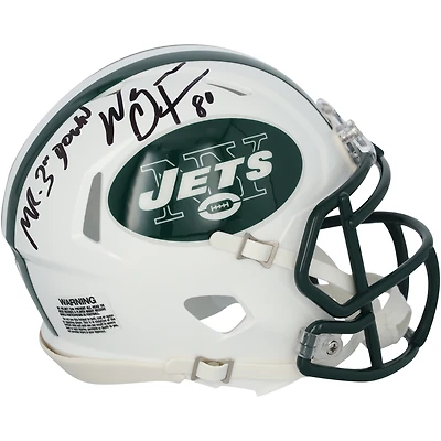 Wayne Chrebet New York Jets Autographed Riddell 1998-2018 Throwback Speed Mini Helmet with "Mr. Third Down" Inscription