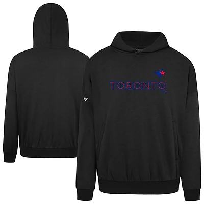 Men's Levelwear  Black Toronto Blue Jays City Connect Contact Core Logo Pullover Hoodie