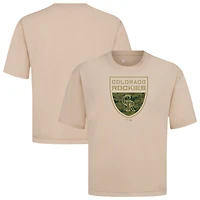Men's Levelwear  Khaki Colorado Rockies Oversized Luxe Signature Knit Buckler T-Shirt