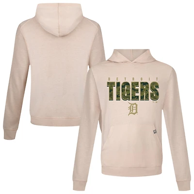 Men's Levelwear  Khaki Detroit Tigers Relay Protect Pullover Hoodie