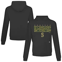 Men's Levelwear  Black Seattle Mariners Relay Protect Pullover Hoodie