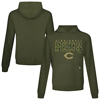 Men's Levelwear  Green Cincinnati Reds Relay Protect Pullover Hoodie