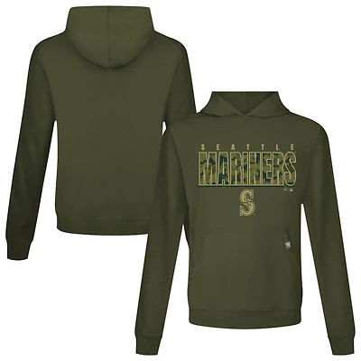 Men's Levelwear  Green Seattle Mariners Relay Protect Pullover Hoodie
