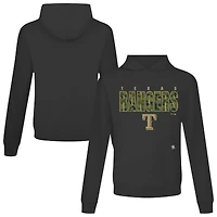 Men's Levelwear  Black Texas Rangers Relay Protect Pullover Hoodie