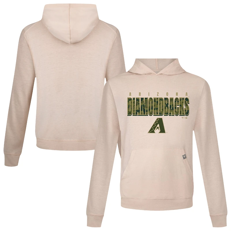 Men's Levelwear  Khaki Arizona Diamondbacks Relay Protect Pullover Hoodie