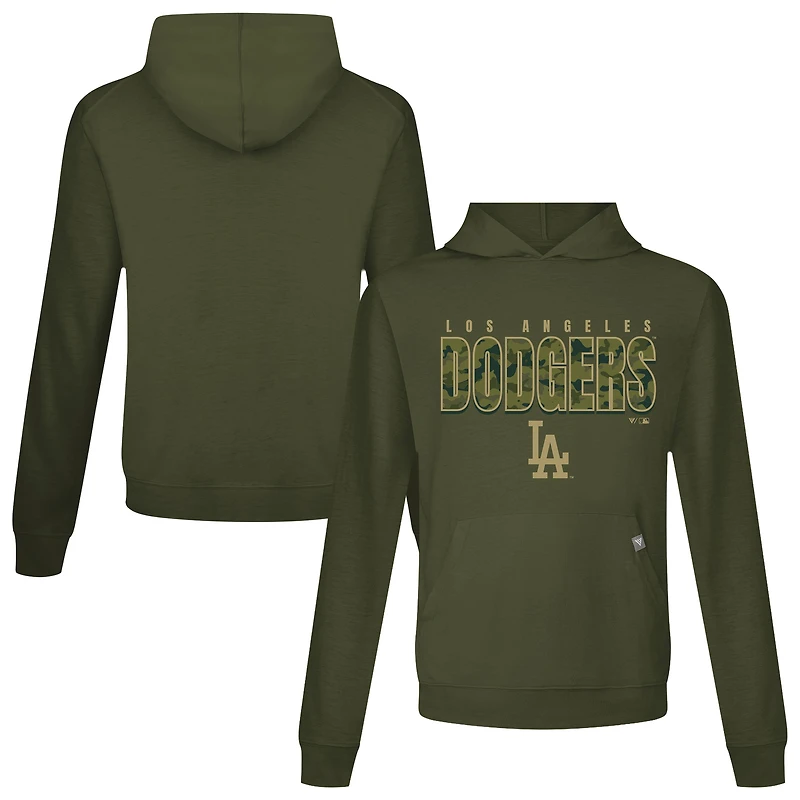 Men's Levelwear Green Los Angeles Dodgers Relay Protect Pullover Hoodie