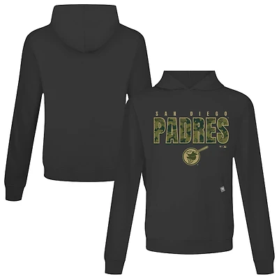 Men's Levelwear  Black San Diego Padres Relay Protect Pullover Hoodie