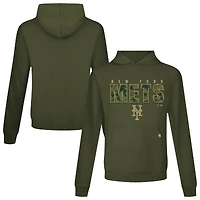 Men's Levelwear  Green New York Mets Relay Protect Pullover Hoodie