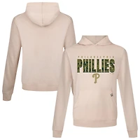 Men's Levelwear  Khaki Philadelphia Phillies Relay Protect Pullover Hoodie