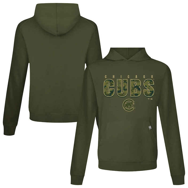 Men's Levelwear Green Chicago Cubs Relay Protect Pullover Hoodie