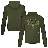 Men's Levelwear  Green New York Yankees Relay Protect Pullover Hoodie